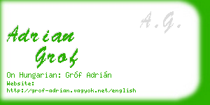 adrian grof business card